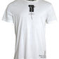 White Floral Print Cotton Crew Neck T-shirt
