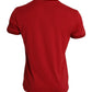 Red Logo Patch Cotton Crew Neck T-shirt