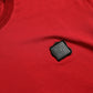 Red Logo Patch Cotton Crew Neck T-shirt