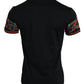 Black Logo Print Cotton Crew Neck T-shirt