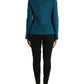 Blue Trench Wool Cashmere Short Coat Jacket