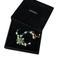 Gold Brass Crystal Strass Embellished Collar Necklace