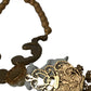 Gold Brass Angel Floral Beaded Embellished Necklace