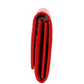 Porter Red Grained Leather Embossed Continental Clutch Flap Wallet