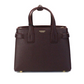 Banner Small Mahogany Red Leather Tote Crossbody Bag Purse