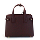 Banner Small Mahogany Red Leather Tote Crossbody Bag Purse