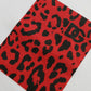 White Red Leopard Cotton Crew Neck T-shirt