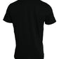 Black Logo Star Cotton Crew Neck T-shirt