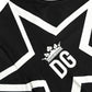 Black Logo Star Cotton Crew Neck T-shirt