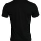 Black Sacred Heart Cotton Crew Neck T-shirt