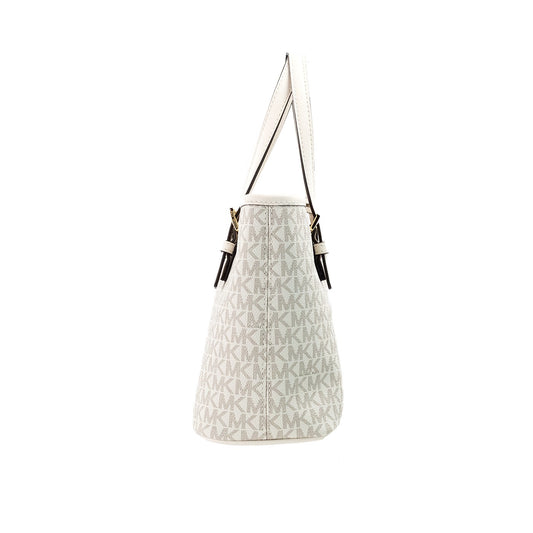 Jet Set Light Cream Signature XS Carryall Top Zip Tote Bag Purse