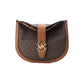 Gabby Small Brown Signature PVC Foldover Hobo Crossbody Bag