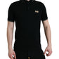 Black Logo Collared Short Sleeves Polo T-shirt