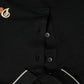 Black Logo Collared Short Sleeves Polo T-shirt