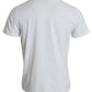 White Logo Print Cotton Crew Neck T-shirt