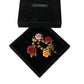 Gold Brass Multicolor Crystal Rose Ball Chain Bracelet