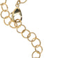 Gold Brass Link Chain Rose Petal Crystal Pendant Necklace