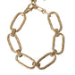 Gold Tone Brass Large Link Chain Jewelry Necklace