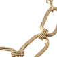 Gold Tone Brass Large Link Chain Jewelry Necklace