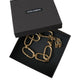 Gold Tone Brass Large Link Chain Jewelry Necklace