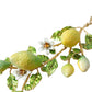 Gold Brass Chain Crystal Lemon Lily Pendant Necklace