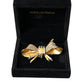 Gold Tone Brass Bow Crystal Women Hair Clip