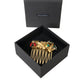 Gold Brass Crystal Lady Bug Women Hair Comb