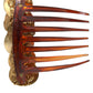 Gold Tone Brass Coins Plastic Women Hair Comb