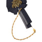 Gold Brass Crystal Bee Men Brooch Lapel Pin