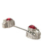 925 Sterling Silver Crystals Pin Collar Brooch