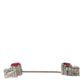925 Sterling Silver Crystals Pin Collar Brooch