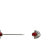 925 Sterling Silver Crystals Pin Collar Brooch