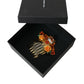 Gold Brass Crystal Leopard Floral Hair Comb