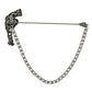 Brass Copper Silk Revolver Gun Men Brooch Lapel Pin