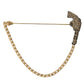 Brass Copper Silk Revolver Gun Men Brooch Lapel Pin