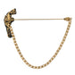 Brass Copper Silk Revolver Gun Men Brooch Lapel Pin
