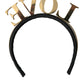 Black Gold Brass LOVE Crown Tiara Women Hairband Diadem