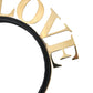 Black Gold Brass LOVE Crown Tiara Women Hairband Diadem
