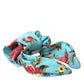 Turquoise Floral Applique Silk Women Headband Diadem