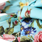 Turquoise Floral Applique Silk Women Headband Diadem