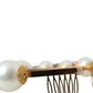 White Faux Pearl Crystal Embellished Headband Diadem
