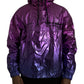 Pink Purple Ombre Hooded Pullover Sweatshirt Jacket