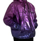 Pink Purple Ombre Hooded Pullover Sweatshirt Jacket