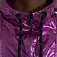 Pink Purple Ombre Hooded Pullover Sweatshirt Jacket