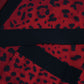 Red Leopard Wool Robe Belted Cardigan Sweater