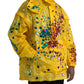 Yellow Crystal Embellished Hooded Jacket