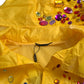 Yellow Crystal Embellished Hooded Jacket