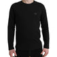 Black Logo Long Sleeves Underwear Pullover Sweater