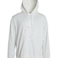 White Cotton Hooded Sweatshirt Pullover Sweater