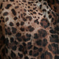 Brown Leopard Button Down Casual Shirt